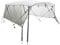 vidaXL 4 Bow Bimini Top mit Mesh-Seitenteilen, Bootsverdeck mit Aluminiumrahmen, Sonnenverdeck Boot Sonnensegel, Weiß 600D Polyester