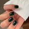 Boloshine Français Faux Ongles Court, 24 Pièces Glossy Carrés Ongles à Coller, Acrylique Ongle Artificiels Pleine Couverture Manucure Française pour décoration d'ongles DIY (Vert Émeraude)