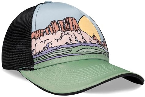 Headsweats Technische Trucker-Mütze, Schwarz/Peeking Sun, Einheitsgr��e