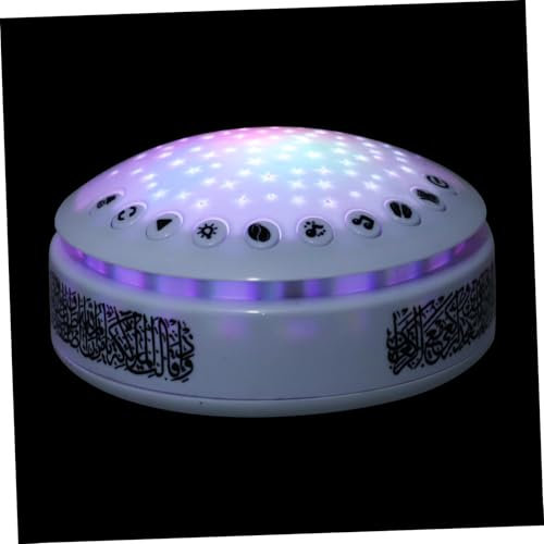 Gogogmee Musikalischer Arabisch Quran Player Mit Sternenlichtprojektor Tragbares Lernspielzeug Für Junge Mädchen Vielseitige Klangmaschine Mit Quran-texten Und Naturgeräuschen Batteriebetri