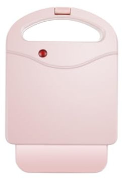 Kexpery Sandwichera eléctrica para tortilla de huevos con revestimiento antiadherente, máquina para hacer alimentos ligera, portátil, multifuncional para cocina casera (rosa princesa)