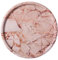 Natural Round Marble Tray for Home Decor, Perfume, Vanity, Bathroom, Countertop Storage Organizer (Pink)