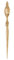 Wunderschöner Messing antiker Brieföffner Jugendstill Gold 22 cm letter opener, brief öffner Schreibtisch