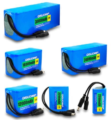 DC 12V 1500-30000mAh Rechargeable Li-ion Battery Pack for LED Light Bar Robotics, CCTV Camera, Wireless Cameras, MP3 Players, Portable DVDs (1500mAh)