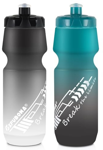 GIFUBOWA 24oz Bike Water Bottle Leakproof Squeeze BPA Free Bicycle Bottles Design for Cycling Riding, Running, Gym & Outdoor Sports 2 Pack