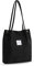 YZROHYI Stoff Tragetasche Cord Groß, Tasche Shopper Umhängetasche Stoff,Stofftasche zum Umhängen,Canvas Shoulder Bag,Beuteltasche Damen Tote Bag,Schultertasche Schule Handtasche Arbeit - Schwarz