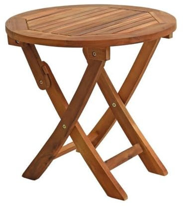 Gartentisch Balkontisch Beistelltisch Rund 48 cm Akazienholz Klapptisch Tisch