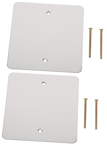 IWOWHERO Couvercles De Prises En Acier Inoxydable 120 Mm, Plaques Murales Vierges, Couvercles De Trou Mural Lisses, Adaptés Pour Panneau D'accès Sec Lot De 2 Pour Usage Domestique