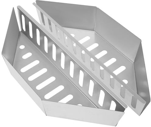 Fyeme 2 Stück Kohlekorb 38.5×11×7.5cm Holzkohlekorb Hohe Temperatur Korrosionsbeständigkeit Direktes und Indirektes Grillen Kohleschale Grill für Briketts Holzspäne Kohlen Roste