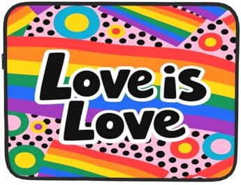 Love is Love Dots LGBTQ Laptop-Hülle, Notebook-Computer-Tasche, Tablet, Aktentasche, Tragetasche für die Arbeit, 25,4 cm (10 Zoll)