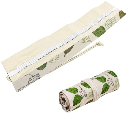 72 Löcher Canvas Pencil Bag, Bleistifthalter für Künstler, Bleistift Wrap Kasten, 72 Löcher Verpackungshalter Bleistift Wrap Kasten Bleistifthalter für Künstler, Schule, Tier (ohne Bleistifte)