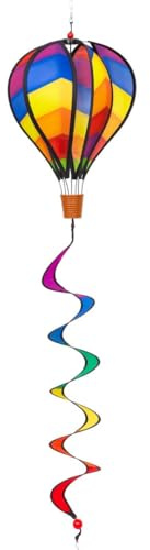 HQ Design Windspiration - Hot Air Balloon, UV-beständige und wetterfeste Windspiel Deko für Garten, Terrasse und Balkon - inkl. Aufhängung (Spectrum, Hot Air Balloon Twist Mini)
