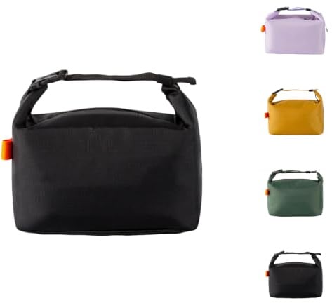 SUOXU Lonchera térmica a prueba de fugas para adultos y niños, bolsa térmica de gran capacidad resistente al agua para el trabajo (negro)