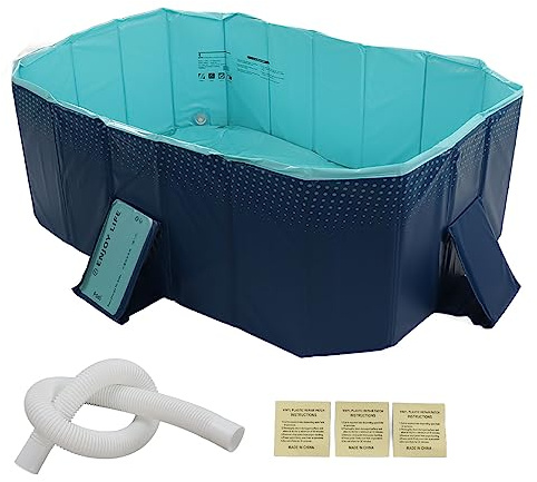 Piscine pliable surdimensionnée sans gonflage pour la maison et l'extérieur (1,6 m)