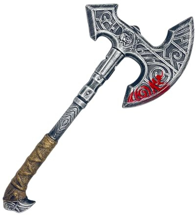 Pegciuho Halloween Axe Prop, Halloween Props, Funny Decorations, Hatchet for Performances, Party Supplies, Carnival, Silver Gold