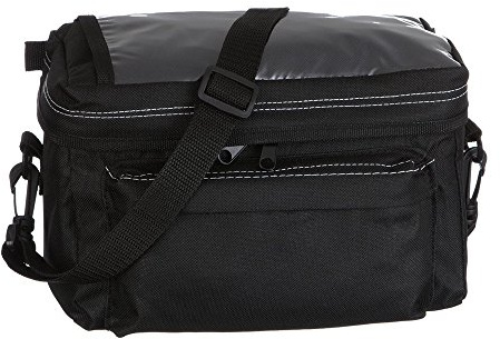 Filmer 46.351 Lenkertasche, mit 3 Fächern und Tragegurt, schwarz
