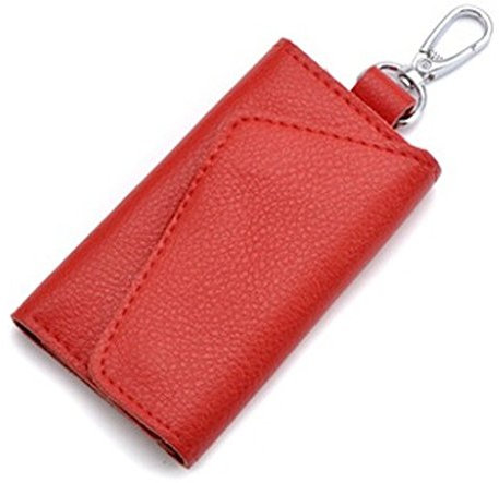 Brilliance Co Etui Porte-Clé Cuir, Pochette Porte Cles Cuir, Rouge, S, Etui Porte-clés