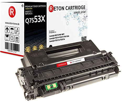 Original Reton Premium Toner, kompatibel, OEM Qualität, Schwarz für HP 53X MICR, HP LaserJet, M2727NF, M2727NF MFP, P2014, P2014N, P2015, P2015DN, P2015D, P2015X, P2010, M2727NFS