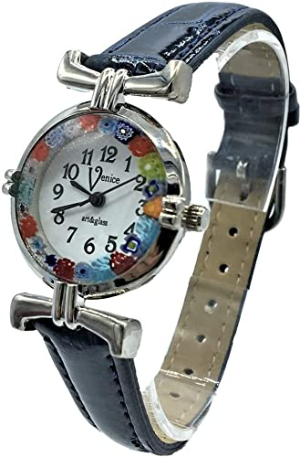 Zeigt Damen Stahl zeigt Murano Glas Murrine Millefiori