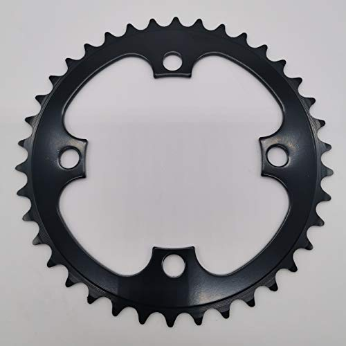 Unbekannt Kettenblatt 38/42/44/46 Zähne 4-Arm MTB Chainring 104 mm Lochkreis Stahl Schwarz (38 Zähne)