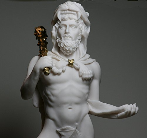 Hercules griechischer Halbgott nackter männlicher Alabaster-Statue, Skulptur, Figur, 31,5 cm