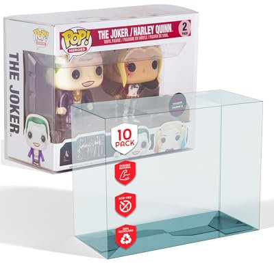 EVORETRO Pop-Doppelschutzhülle für Funko Pop, 0,35 mm dicke, transparente Kunststoff-Schutzhülle für Haustiere, zum Aufbewahren, Schützen, Präsentieren von Disney, Marvel, DC und mehr, 2 Stück
