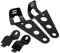 Scheinwerferhalterung 2 stücke Motorrad Scheinwerferhalterung Gabel Racer 28mm-34mm Rostfreier Stahl Motorrad Scheinwerfer Halterung (Schwarz)