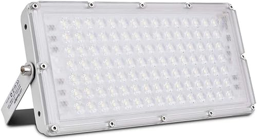 Sararoom LED Strahler Außen 100W, 10000LM Superhell LED Scheinwerfer Aussen, 6500K Kaltweiß Fluter Außenstrahler - IP65 Wasserdicht LED Flutlicht für Garten Auffahrt Garage Hinterhof Terrassen
