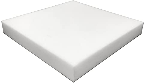 Foamma 2 x 20 x 20 High Density Upholstery Foam Padding, Thick-Custom Pillow, Chair and Couch Cushion Replacement Foam