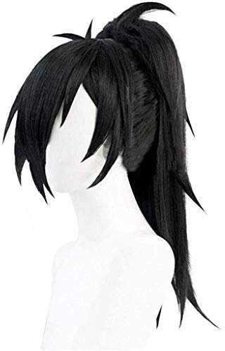EQWR Haarteile Anime Cosplay Perücke, Alten Stil Lange Perücke Samurai Frisur Hochtemperatur Draht Junge Mädchen Perücke Anime Fans Geschenk, 57 cm
