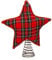 COM-FOUR® Deko Stern Weihnachten - Weihnachtsdekoration Stern aus Stoff - Aufsteller Weihnachtsstern (kariert - L)