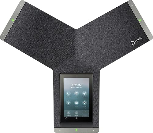 Poly - Trio C60 IP Conference Phone (Polycom) - Smart Conference Phone for Any Meeting Space - 5' Color Touch Display - Works with Teams, Zoom & More,Grey