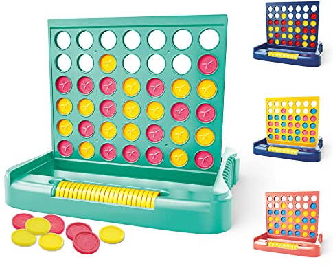 Pup Go 4 Gewinnt Groß, Vier Gewinnt Spiel Reisespiel - 6 Ersatzchips enthalten, 4 in Einer Reihe, Strategiespiel für Kinder ab 3 4 5 6 7 8 + Jahren und Erwachsene (Grün)