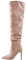 Only maker Damen Slouchy Stiefel Über Knie Langschaft Weitschaft Stiefel Gefütterte Damenstiefel mit Absatz Absatzstiefel Rosa EU 44