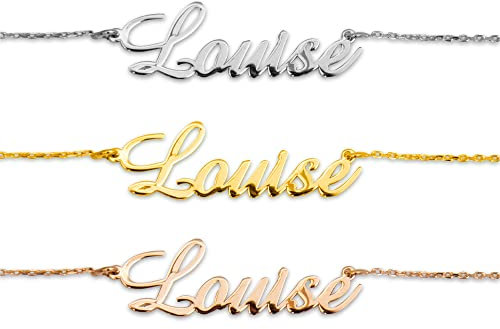 JWL Personalised Name Necklace Sterling Silver Necklace for Women girls sisters mums