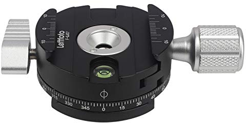 Camera Mini Panoramic Panning Base 360°Panoramic Head ,with 3/8 inch screw with Bubble Level hole compatible with Arca Swiss Style Plate,for Tripod Monopod DSLR Cameras