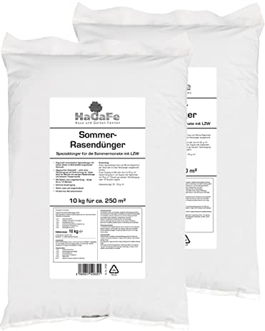 HaGaFe Sommer Rasendünger Sommerrasendünger Spezialdünger organisch mineralisch 20 kg (2x 10 kg)