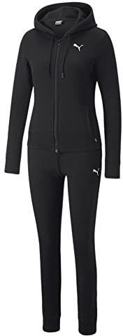 Puma Classic Hooded Tracksuit FL Cl, Felpa Donna, Nero, XL