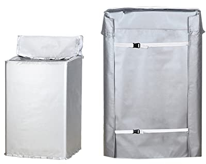 YiYYPT Coprilavatrice Carica dall'alto Tessuto Impermeabile Protezione Copri Lavatrice Antipolvere Resistente ai Raggi UV Copertura Lavatrice per Esterno Anti Sunlight (Plus Fleece,5-5.5kg)