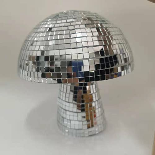 Pilz-Discokugel für Bar, Party, Zimmer, Tischdekoration – Spiegel Discokugel Pilzform Home Art Dekorationen (M 8 Inches)