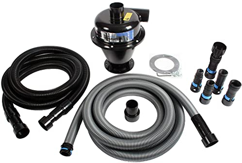 Cen-Tec Systems 97525 Quick Click Dust Collection Separator for Workshop Vacuum Systems with 5m Power Tool Hose and 2.5m Vacuum Connection Hose