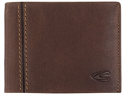 camel active Bilbao Herren Geldbörse Klein Querformat RFID Leder Klein Cognac Braun