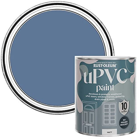 Rust-Oleum Blue uPVC Door and Window Paint in Matt Finish - Blue River 750ml