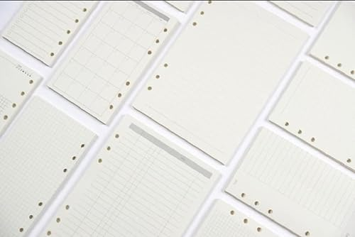 A6 Planner Refill Spiral Notebook Refill 6 Ring Binder Refill,for Filofax/Personal Journal,45sheets/pc, total 495sheets, Harphia (A6 3.74 x 6.77'',Full Set 11 pcs)