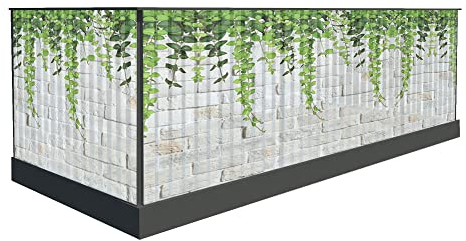 Sichtschutz für den Balkon 100cm hoch oder andere - Windschutz balkonsichtschutz - Balkonumrandung sichtschutz - Sichtschutzmatte (500 x 100 cm, Muster 16)
