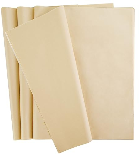 VGOODALL 75 Blatt Kraft Seidenpapier, 50cm x 35cm Tissue Papier Bulk Braun Geschenkpapier für Geburtstagsfeier Urlaub Hochzeit Handwerk Dekor