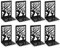 Anhow 4 Paar Buchstütze, Buchstützen Metall Bücherhalter Bookends, Book Holder für Kinder, Schule, Bibliothek - Schwarz/9,3x12x17,2 cm