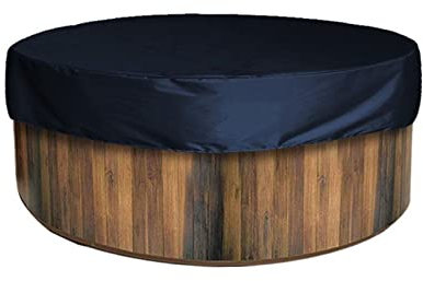 Cubierta Redonda para Bañera de Hidromasaje Al Aire Libre, Cubierta para Bañera con Dosel para Bañera de Hidromasaje, Cubierta para Piscina Resistente Al Polvo, Cubiertas para Muebles de(Azul)