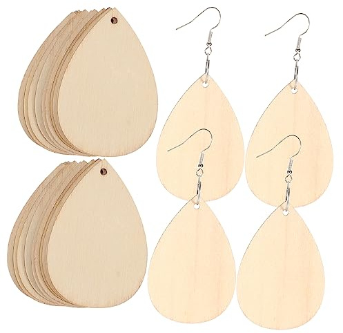 Ohrringrohling 50 Stück für Schmuckherstellung Weihnachten Geschenkideen | Leicht, Glatte Oberfläche ohne Grat, Vorgebohrtes Kleines Loch, Bastelmaterial für Schule, Ketten und Armbänder