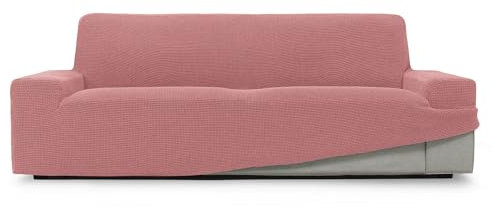 SOFASKINS® super elastischer überzug, Sofabezug 2 sitzer, atmungsaktiv, bequem und langlebig, Sofa überzug, Einfach anzubringen, Maße (140-180Cm), Farbe Pastellrosa